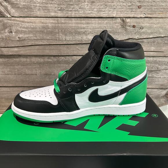 Nike Air Jordan 1 Retro High OG Black Lucky Green Men Sz 8.5 - Picture 4 of 16